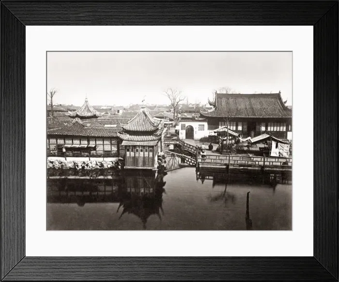 Framed Print : Tea house, Shanghai, China, c. 1880 s Framed Print : Tea house, Shanghai, China, c. 1880 s
