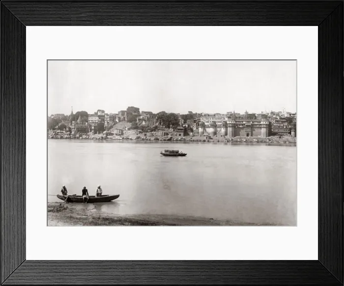 Framed Print : Benares (Varanasi), across the Ganges, India, c. 1880 s Framed Print : Benares (Varanasi), across the Ganges, India, c. 1880 s