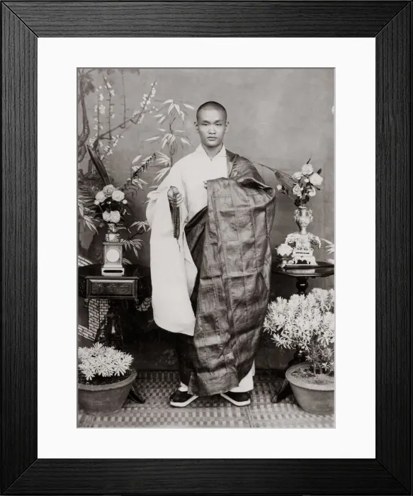 Framed Print : Buddhist priest, China, c. 1900 Framed Print : Buddhist priest, China, c. 1900