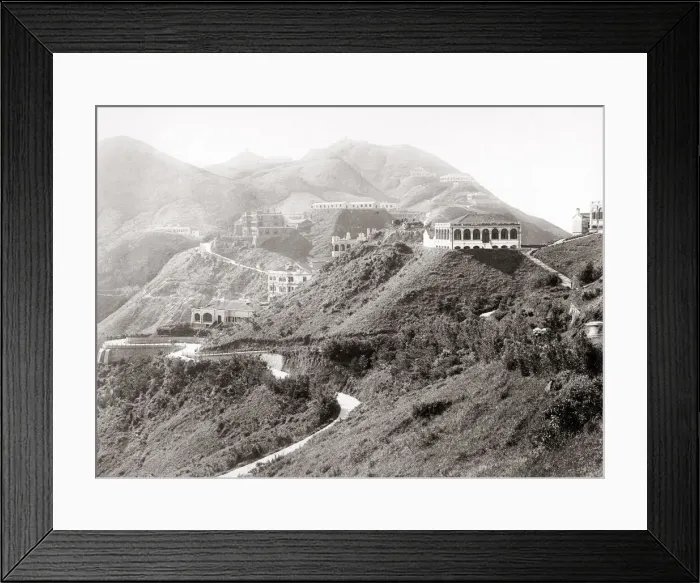 Framed Print : Buildings on The Peak, Hong Kong, c. 1890 s Framed Print : Buildings on The Peak, Hong Kong, c. 1890 s