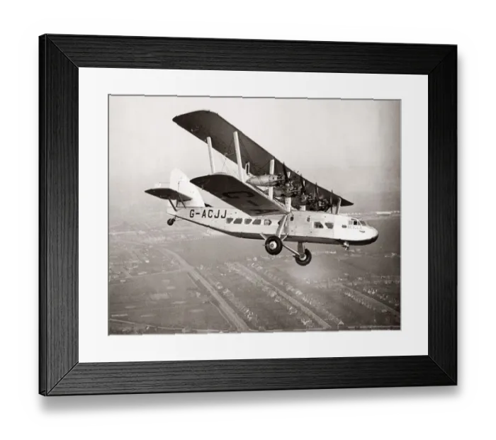 Framed Print : Shorts Scylla, four engined biplane, 1934 Framed Print : Shorts Scylla, four engined biplane, 1934