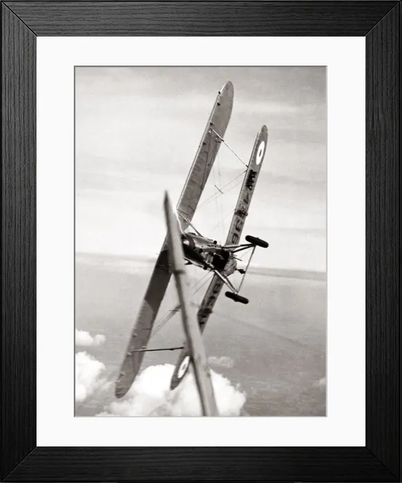 Framed Print : 1933 RAF Hawker Hind bomber aircraft in dive Framed Print : 1933 RAF Hawker Hind bomber aircraft in dive