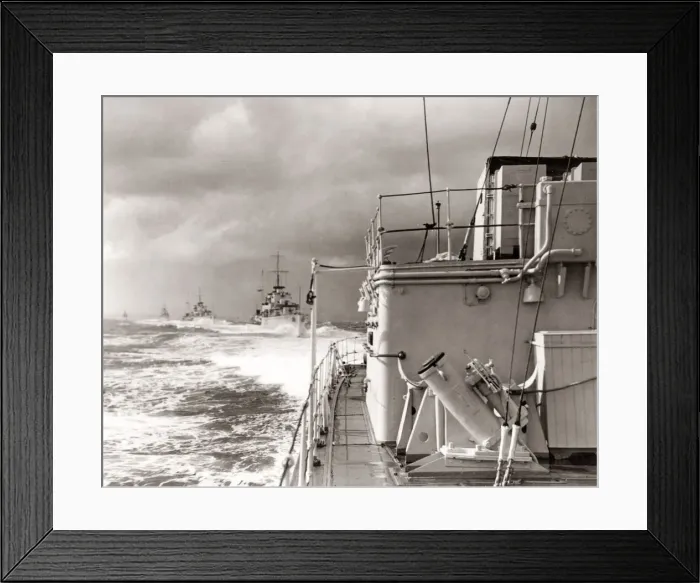 Framed Print : Destroyer Royal Navy on exercise, Mediterranean Sea, 1934 Framed Print : Destroyer Royal Navy on exercise, Mediterranean Sea, 1934