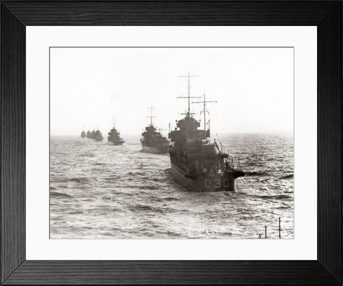 Framed Print : British navy destroyers on exercise, North Sea, 1933 Framed Print : British navy destroyers on exercise, North Sea, 1933