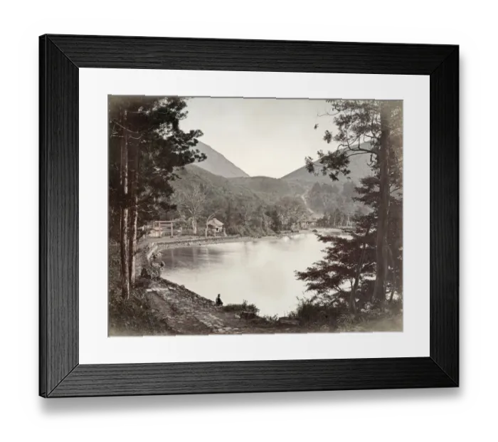 Framed Print : c. 1880s Japan - Hakone Lake Framed Print : c. 1880s Japan - Hakone Lake