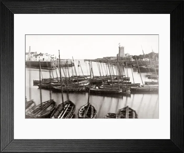 Framed Print : Boats at Les Sables-d Olonne, seaside, France, c. 1890 Framed Print : Boats at Les Sables-d Olonne, seaside, France, c. 1890