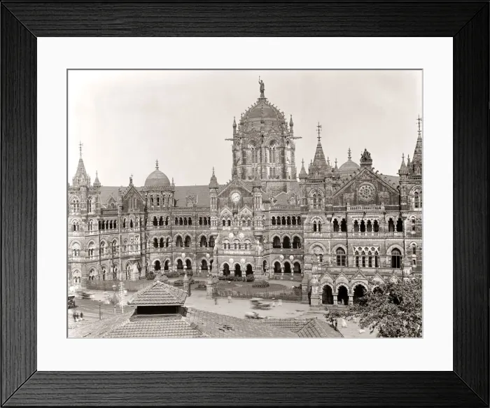 Framed Print : Victoria Station Bombay, Mumbai, India, c. 1890 s Framed Print : Victoria Station Bombay, Mumbai, India, c. 1890 s