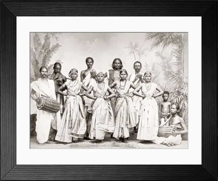Framed Print : Group of native dancers, Ceylon (Sri Lanka) c. 1880 s Framed Print : Group of native dancers, Ceylon (Sri Lanka) c. 1880 s