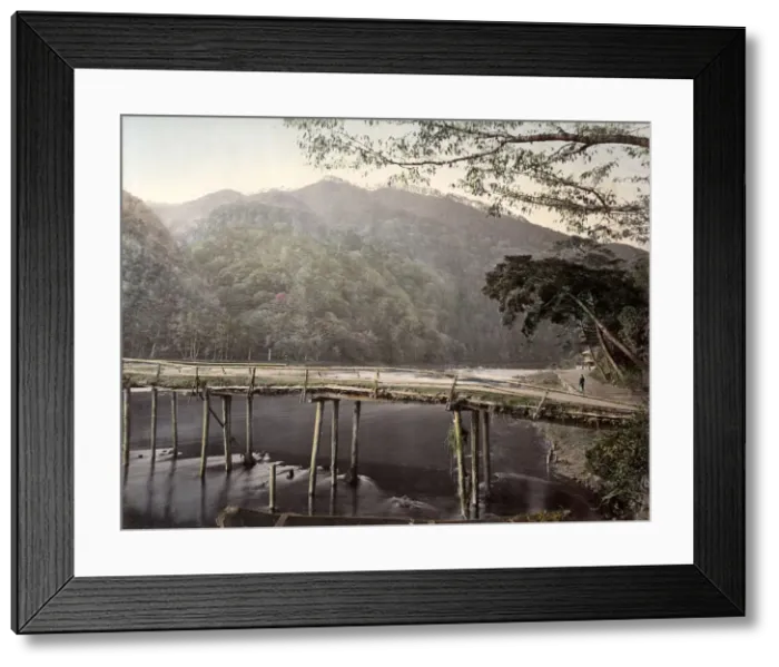 Framed Print : c. 1880s Japan Arashiyama Hill Togetsu Bridge, Kyoto Framed Print : c. 1880s Japan Arashiyama Hill Togetsu Bridge, Kyoto