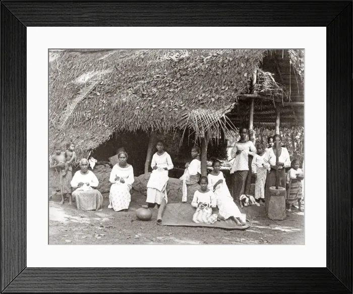 Framed Print : Group of women, children, India or Ceylon Sri Lanka c. 1880 s Framed Print : Group of women, children, India or Ceylon Sri Lanka c. 1880 s