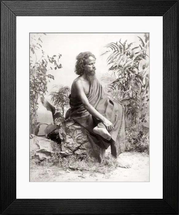 Framed Print : Native Indian man (possibly Toda) India c. 1880 s Framed Print : Native Indian man (possibly Toda) India c. 1880 s