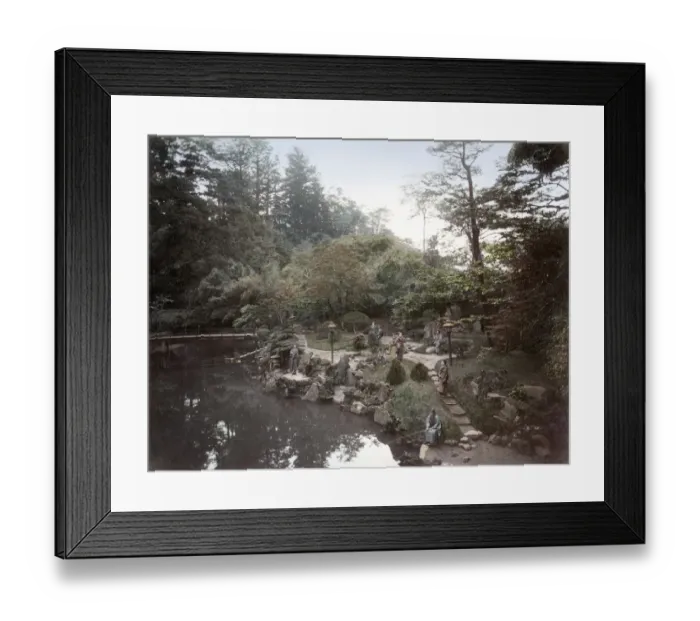 Framed Print : c. 1880s Japan - Oji tea house garden Tokyo Framed Print : c. 1880s Japan - Oji tea house garden Tokyo