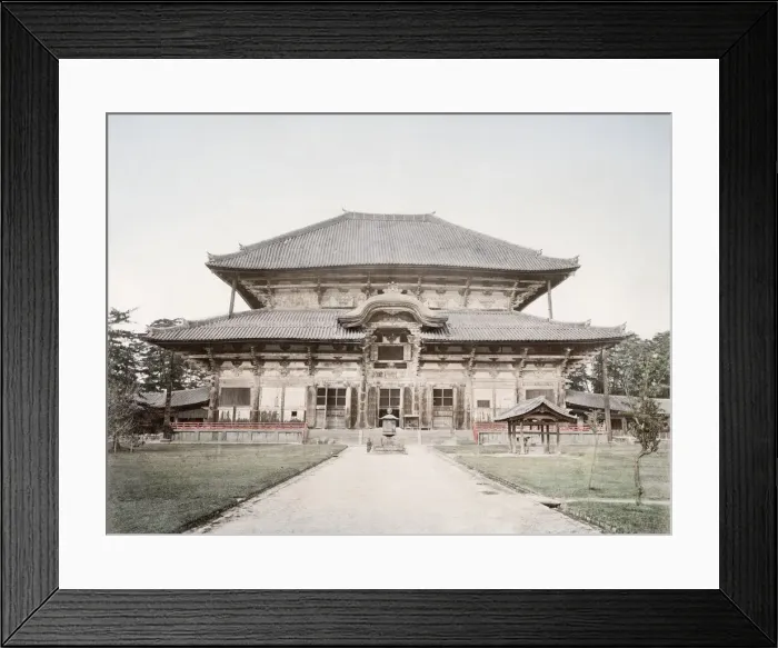 Framed Print : c. 1880s Japan - Daibutse temple Nara Framed Print : c. 1880s Japan - Daibutse temple Nara