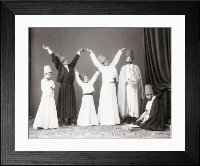 Framed Print : Mevlevi Order or Whirling Dervishes Turkey, c. 1880 s Framed Print : Mevlevi Order or Whirling Dervishes Turkey, c. 1880 s