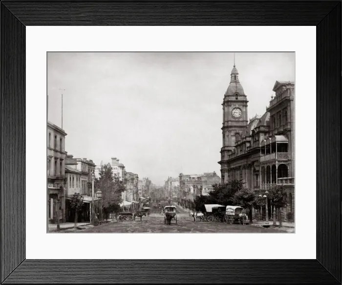 Framed Print : c. 1880s Australia, Collins Street, Melbourne Framed Print : c. 1880s Australia, Collins Street, Melbourne