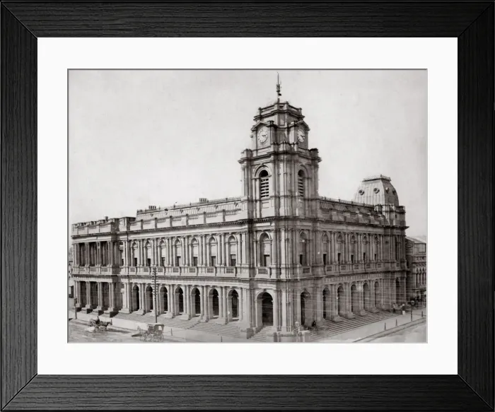 Framed Print : c. 1880s Australia - the Post Office in Melbourne Framed Print : c. 1880s Australia - the Post Office in Melbourne
