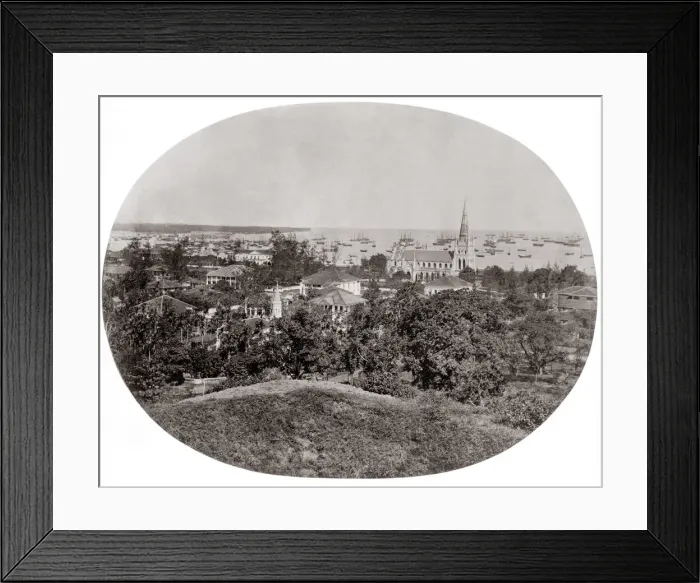 Framed Print : c. 1860s South East Asia - early view of Singapore Framed Print : c. 1860s South East Asia - early view of Singapore