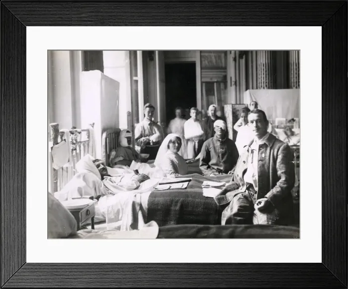Framed Print : WWI: Ward in the Women Doctors Red Cross Hospital Framed Print : WWI: Ward in the Women Doctors Red Cross Hospital