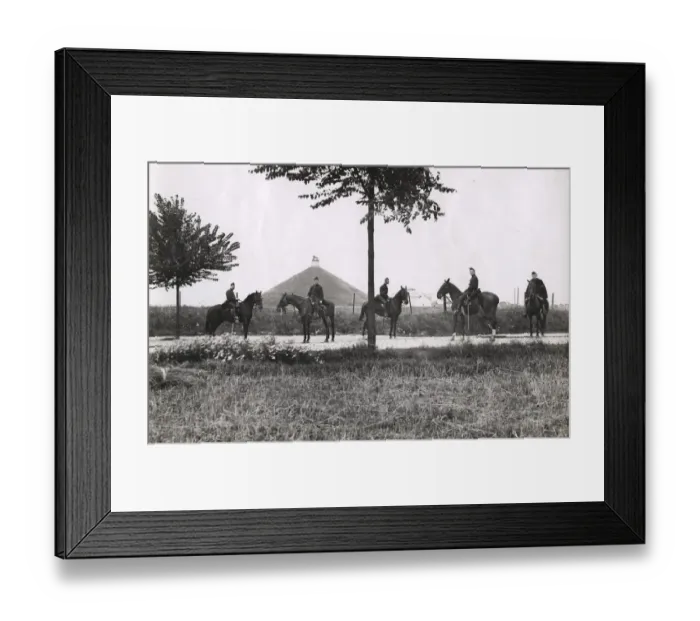 Framed Print : WWI: Belgian scouts on horses, Waterloo battlefield Framed Print : WWI: Belgian scouts on horses, Waterloo battlefield