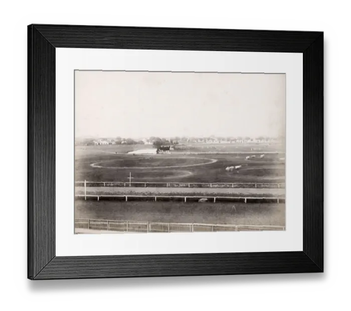 Framed Print : View of racecourse, horse racing, Shanghai, China, c. 1890 Framed Print : View of racecourse, horse racing, Shanghai, China, c. 1890