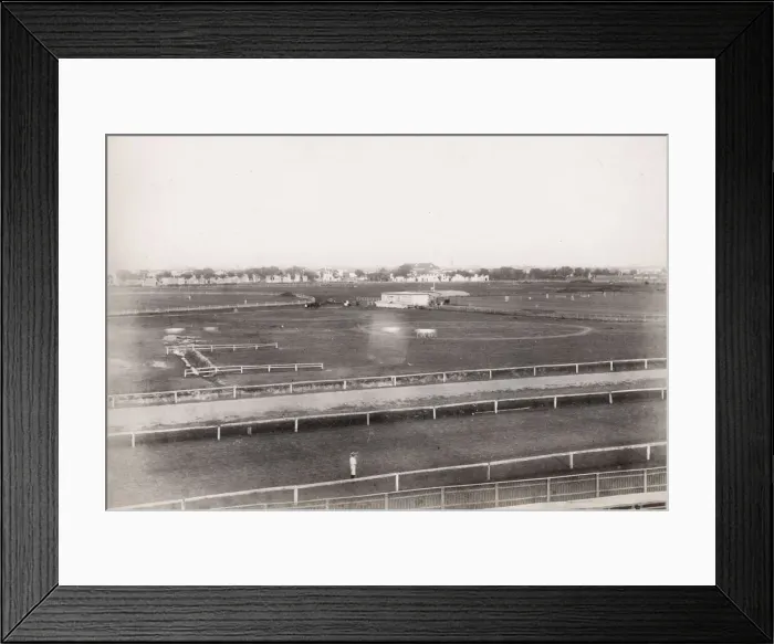Framed Print : View of racecourse, horse racing, Shanghai, China, c. 1890 Framed Print : View of racecourse, horse racing, Shanghai, China, c. 1890