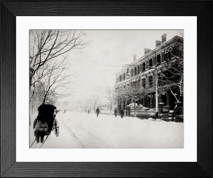 Framed Print : 1890s China - snow scene, Shanghai Framed Print : 1890s China - snow scene, Shanghai
