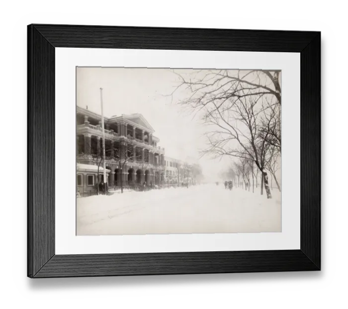Framed Print : 1890s China - snow scene, Shanghai Framed Print : 1890s China - snow scene, Shanghai