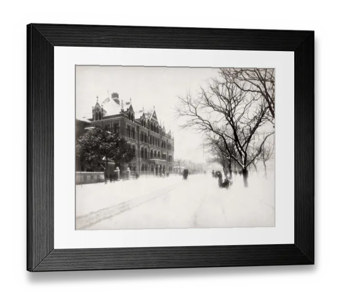 Framed Print : 1890s China - snow scene, Shanghai Framed Print : 1890s China - snow scene, Shanghai