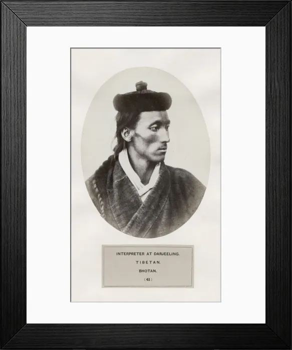 Framed Print : Interpreter at Darjeeling, Tibetan, Bhotan, Bhutan Framed Print : Interpreter at Darjeeling, Tibetan, Bhotan, Bhutan
