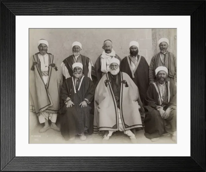 Framed Print : Muslim religious leaders, Damscus, Syria, c. 1890 Framed Print : Muslim religious leaders, Damscus, Syria, c. 1890