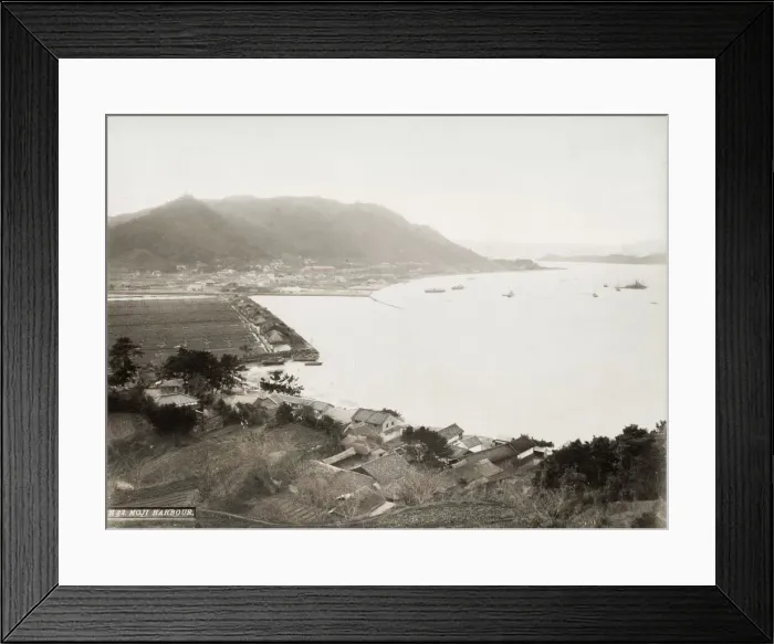 Framed Print : Japan c. 1880s - Moji harbour Framed Print : Japan c. 1880s - Moji harbour