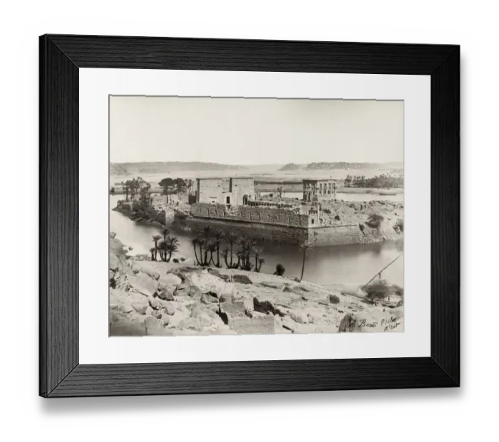 Framed Print : Egypt c. 1880s - island of Philae in the River Nile, Egypt Framed Print : Egypt c. 1880s - island of Philae in the River Nile, Egypt