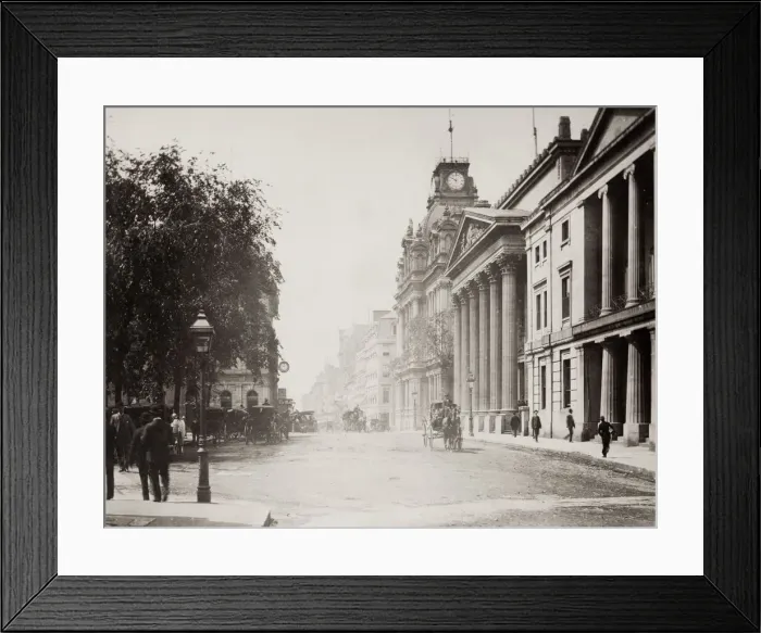Framed Print : Saint Jacques Street, or St. James Street, Montreal, Canada Framed Print : Saint Jacques Street, or St. James Street, Montreal, Canada
