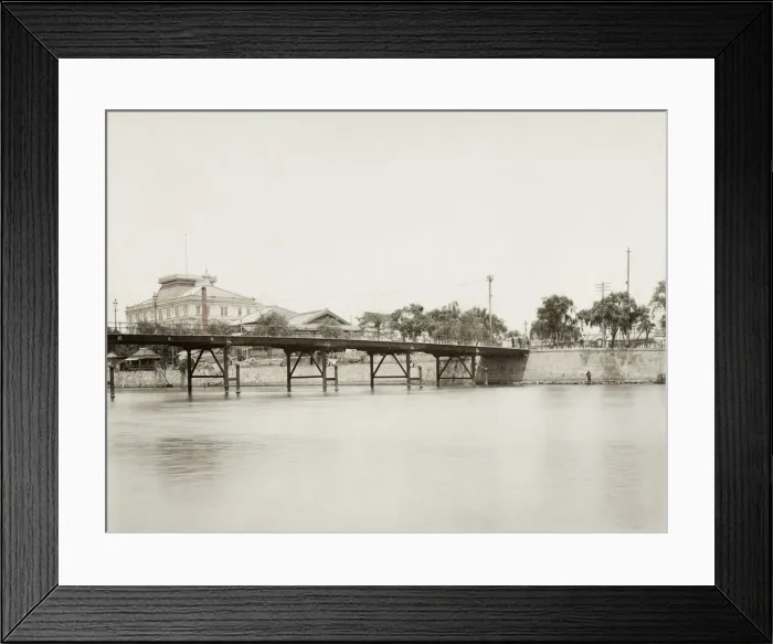 Framed Print : Japan c. 1880s - Naniwabashi, steel bridge Osaka, c. 1890 Framed Print : Japan c. 1880s - Naniwabashi, steel bridge Osaka, c. 1890