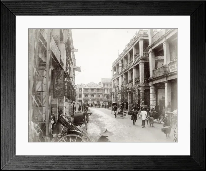 Framed Print : Hong Kong - shops in the Chinese quarter of the city Framed Print : Hong Kong - shops in the Chinese quarter of the city