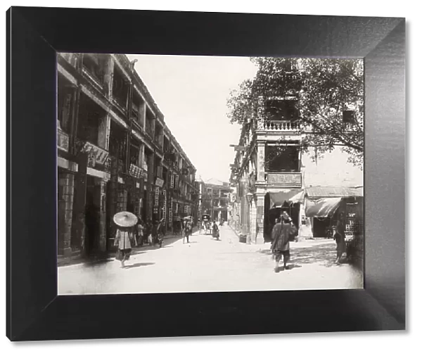 Hong Kong c. 1880s - street in the Chinese quarter