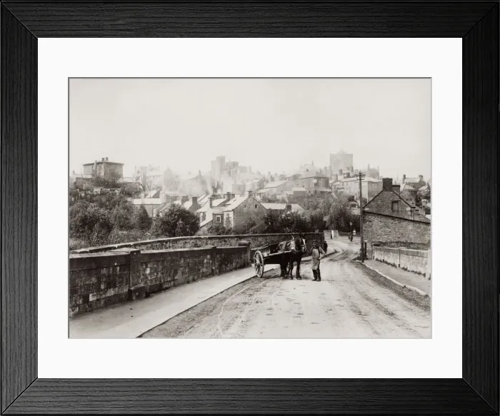 Framed Print : Hexham from the North East, Northumerland Framed Print : Hexham from the North East, Northumerland