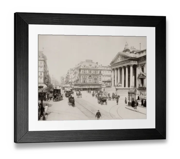 Framed Print : Boulevard Anspach, Bourse, stock exchange, Brussels, Belgium Framed Print : Boulevard Anspach, Bourse, stock exchange, Brussels, Belgium
