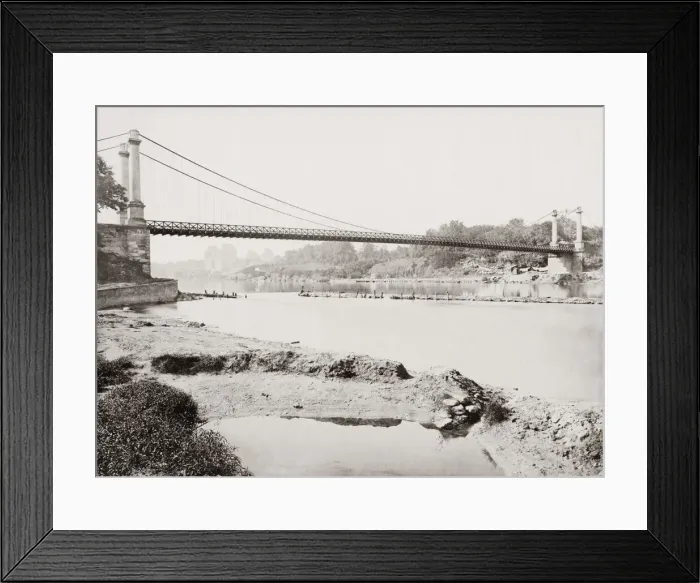 Framed Print : Bridge over the River Po, Italy Framed Print : Bridge over the River Po, Italy