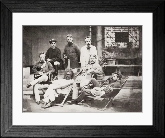 Framed Print : Officers of Fanes Horse, Tientsin, Tianjin, China 1861 Framed Print : Officers of Fanes Horse, Tientsin, Tianjin, China 1861