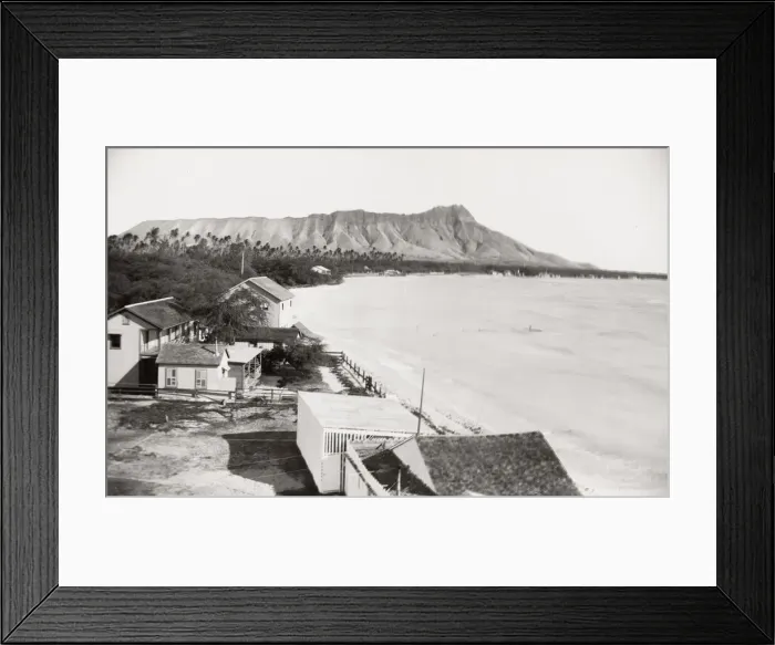 Framed Print : Honolulu, Hawaii, view of the waterfront