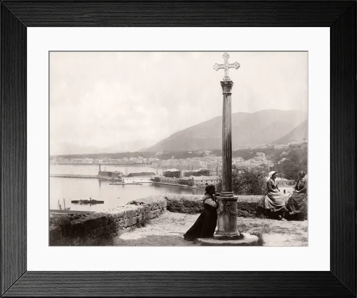 Framed Print : Castellammare di Stabia, Italy, c. 1880s sea view Framed Print : Castellammare di Stabia, Italy, c. 1880s sea view