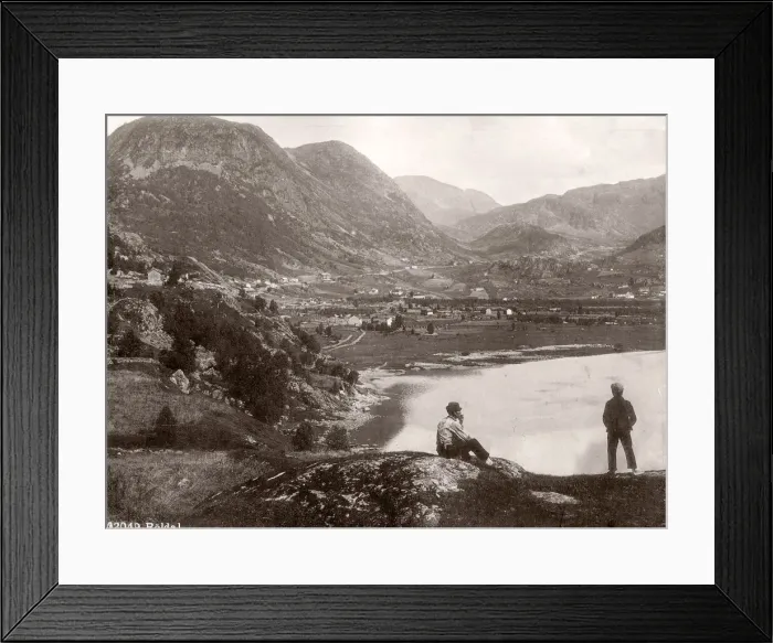 Framed Print : Lake and mountains Roldal, Norway, c. 1890 s Framed Print : Lake and mountains Roldal, Norway, c. 1890 s