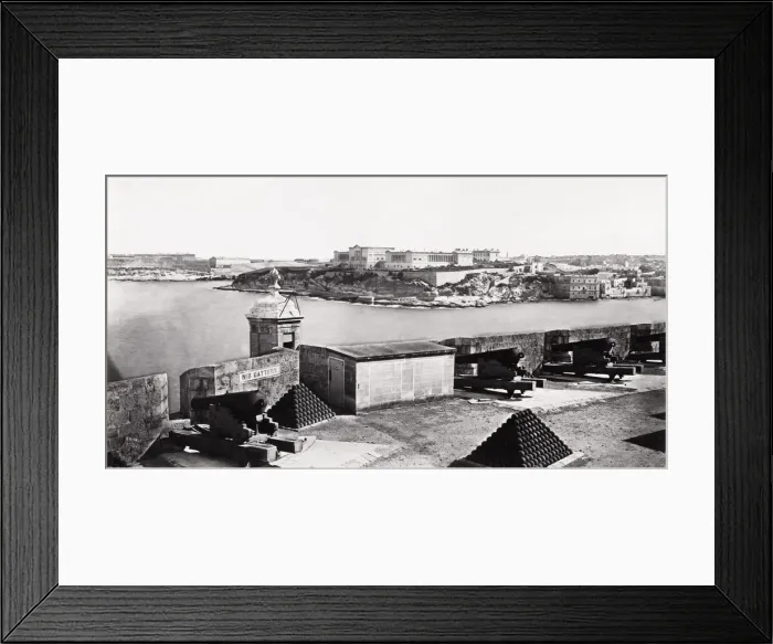Framed Print : View of the hospital and harbour, Malta Framed Print : View of the hospital and harbour, Malta