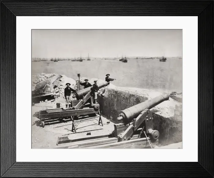 Framed Print : Cannon and battlements, Alexandria, Egypt Framed Print : Cannon and battlements, Alexandria, Egypt