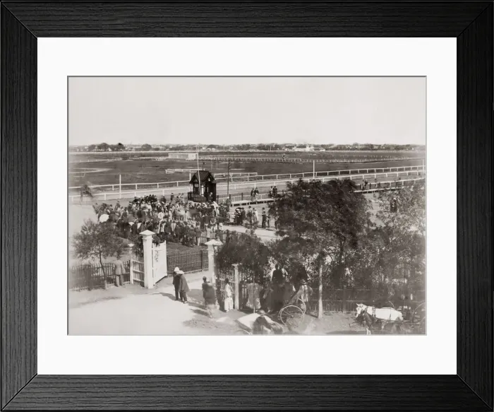 Framed Print : Horse race meeting, Shanghai, China c. 1890 Framed Print : Horse race meeting, Shanghai, China c. 1890