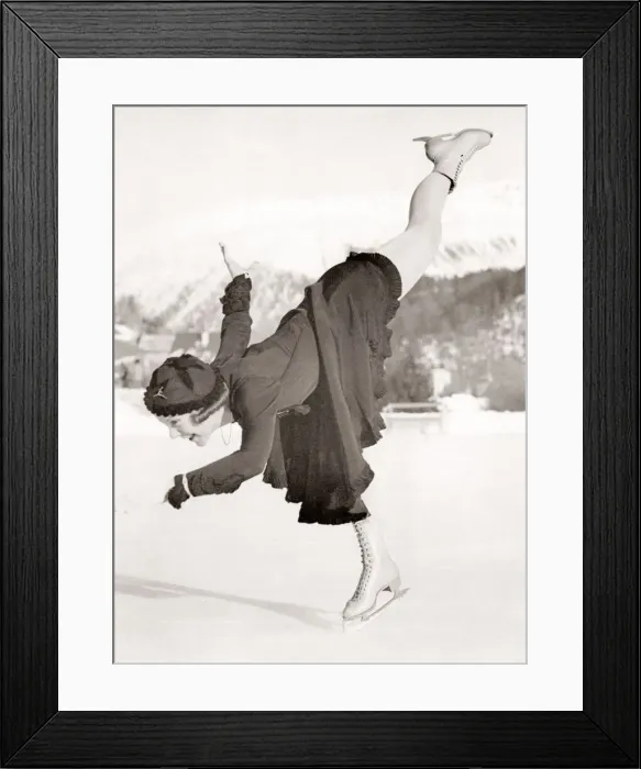 Framed Print : Skater Soni Hennie San Moritz, Switzerland, 1933 Framed Print : Skater Soni Hennie San Moritz, Switzerland, 1933