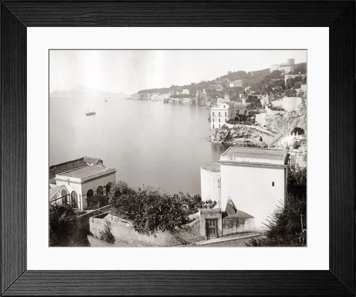 Framed Print : Posillipo, coastal view, near Naples, Italy, c. 1870 Framed Print : Posillipo, coastal view, near Naples, Italy, c. 1870