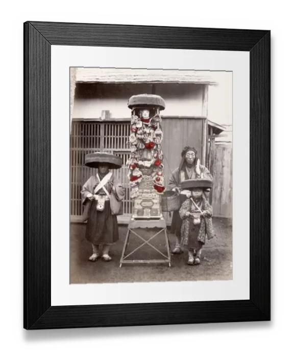 Framed Print : c. 1880s Japan - pilgrims portable altar or shrine Framed Print : c. 1880s Japan - pilgrims portable altar or shrine