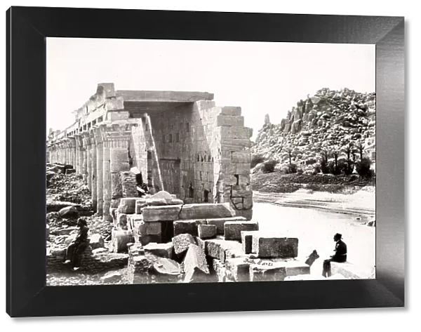 The colonnade on the island of Philae, Egypt, 1857